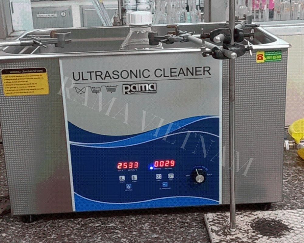 Rửa linh kiện máy với bể rửa siêu âm Rama RS30L tại Phan Thiết, Bình Thuận