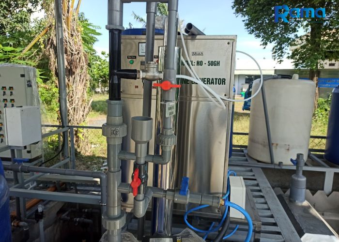 dự án lắp Ozone xử lý nước bị ô nhiễm cho khu trang trại
