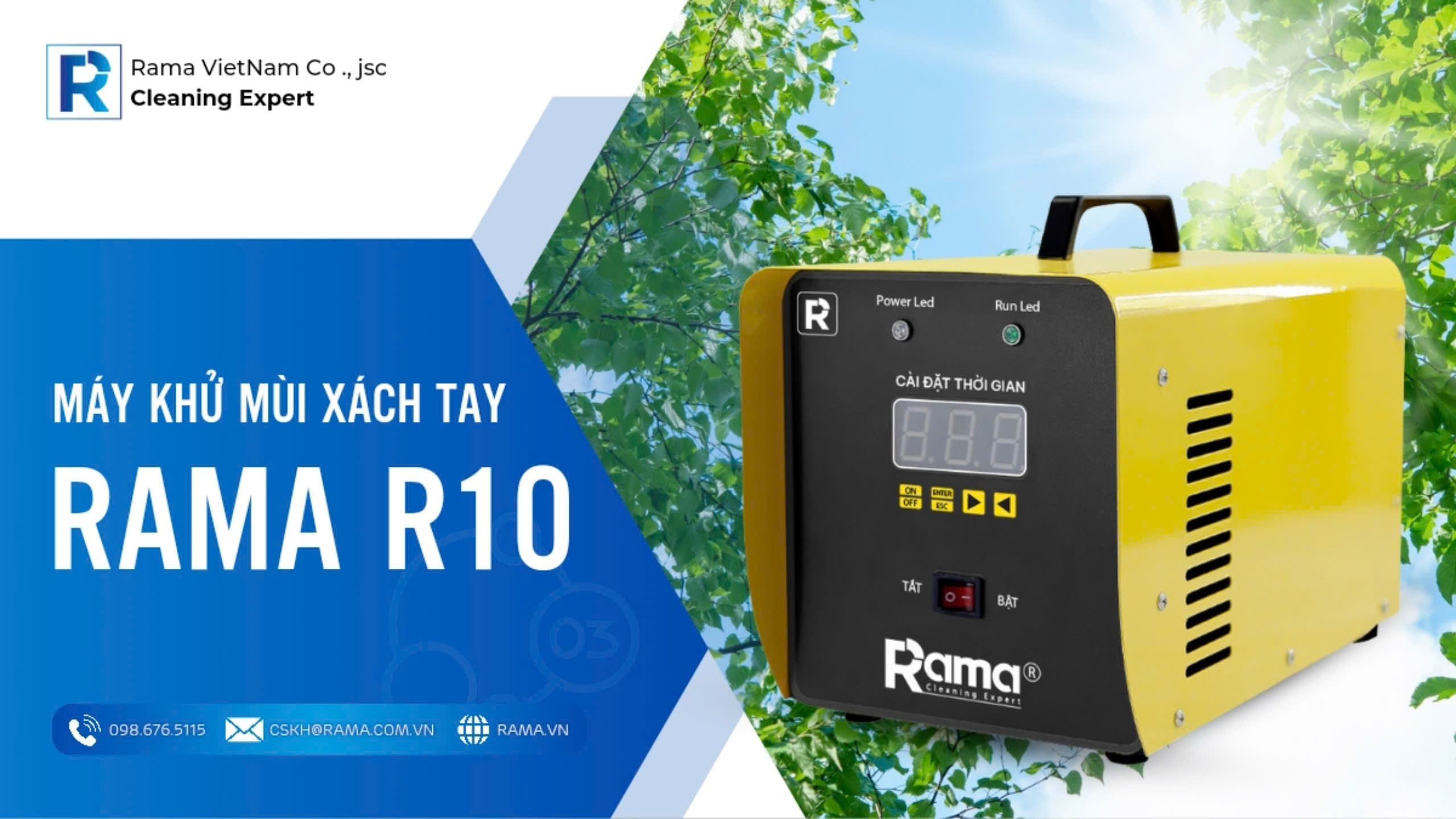 Máy khử mùi sách tay Rama R10