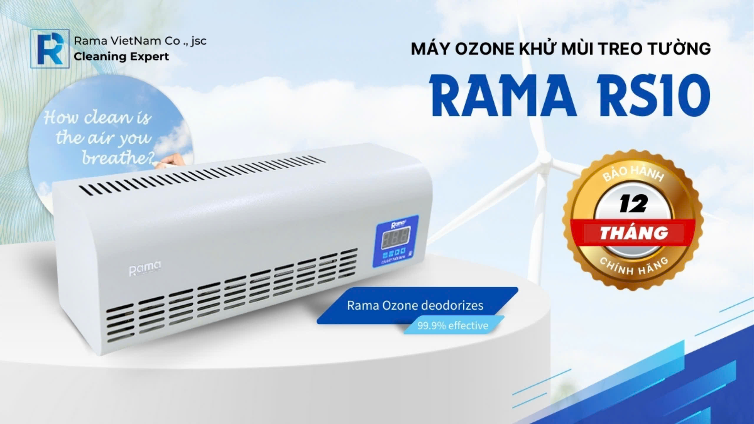 Máy ozone khử trùng treo tường Rama RS10