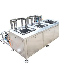 Thiết bị làm sạch siêu âm ba bồn có giá nâng hạ Rama GM-NH