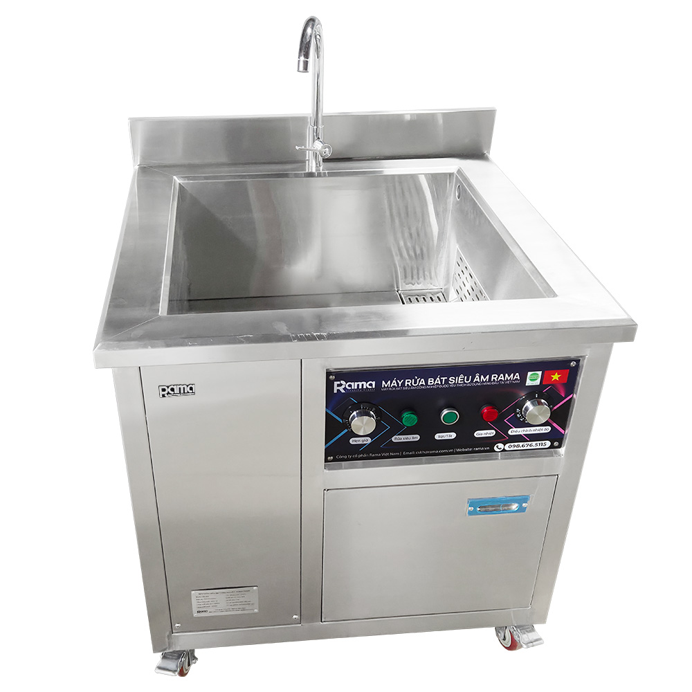 Máy rửa bát sóng siêu âm nhà hàng Rama RB800, công suất 1.2kW, dung tích 108L 3 avt Rama RB 800 1 1