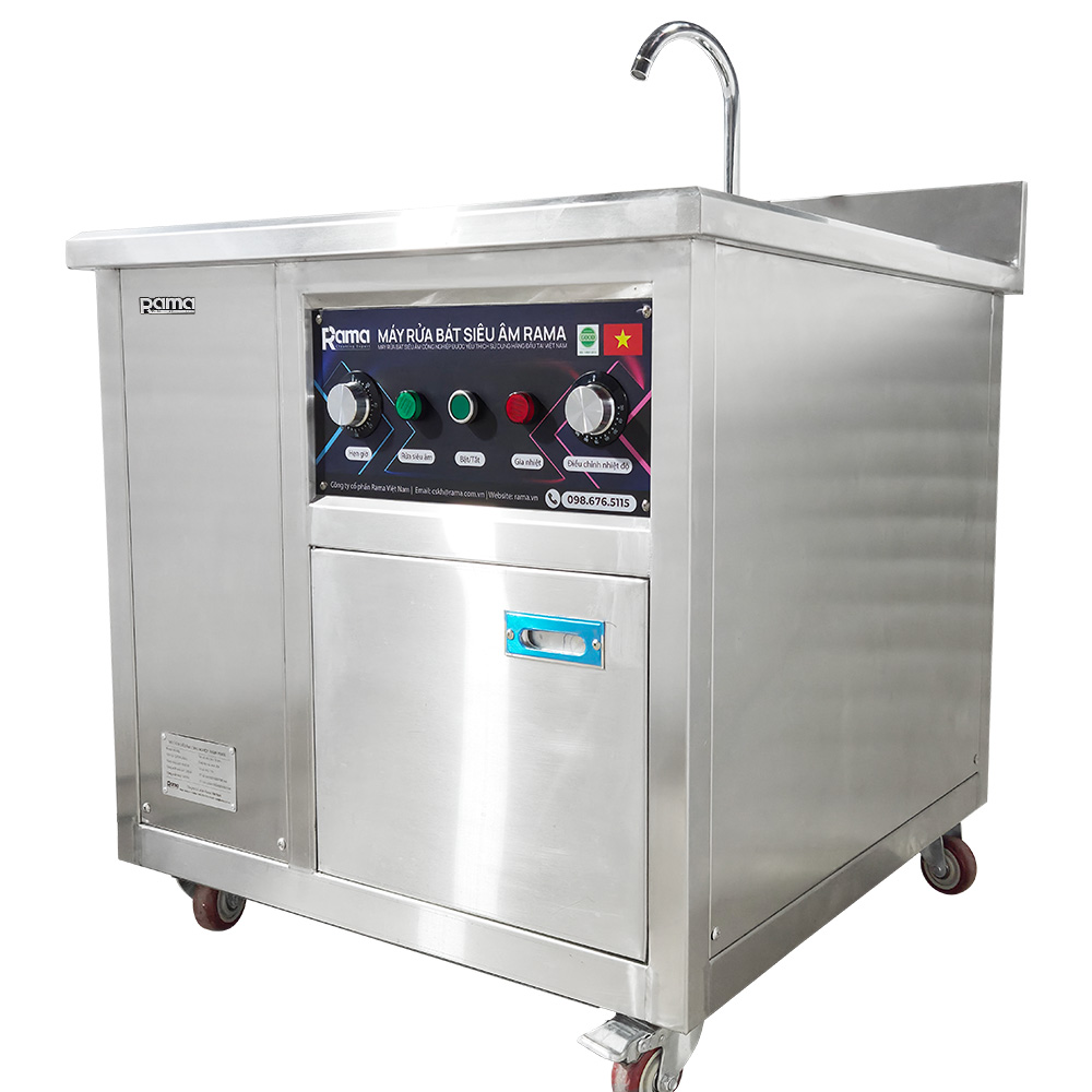 Máy rửa bát sóng siêu âm nhà hàng Rama RB800, công suất 1.2kW, dung tích 108L 2 avt Rama RB 800 2 1