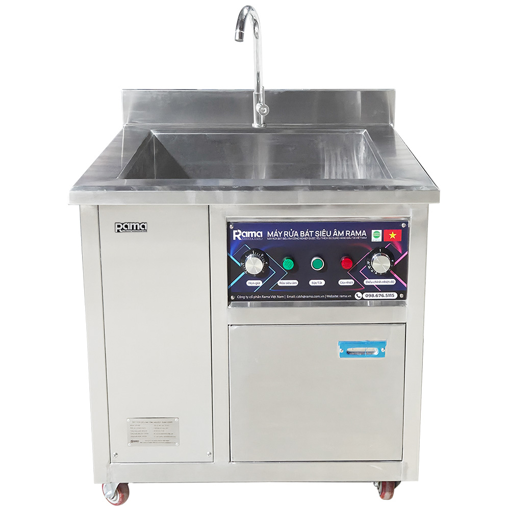 Máy rửa bát sóng siêu âm nhà hàng Rama RB800, công suất 1.2kW, dung tích 108L 1 avt Rama RB 800 3