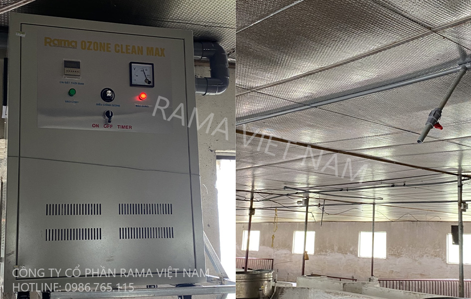 ozone khu trung trang trai nuoi heo
