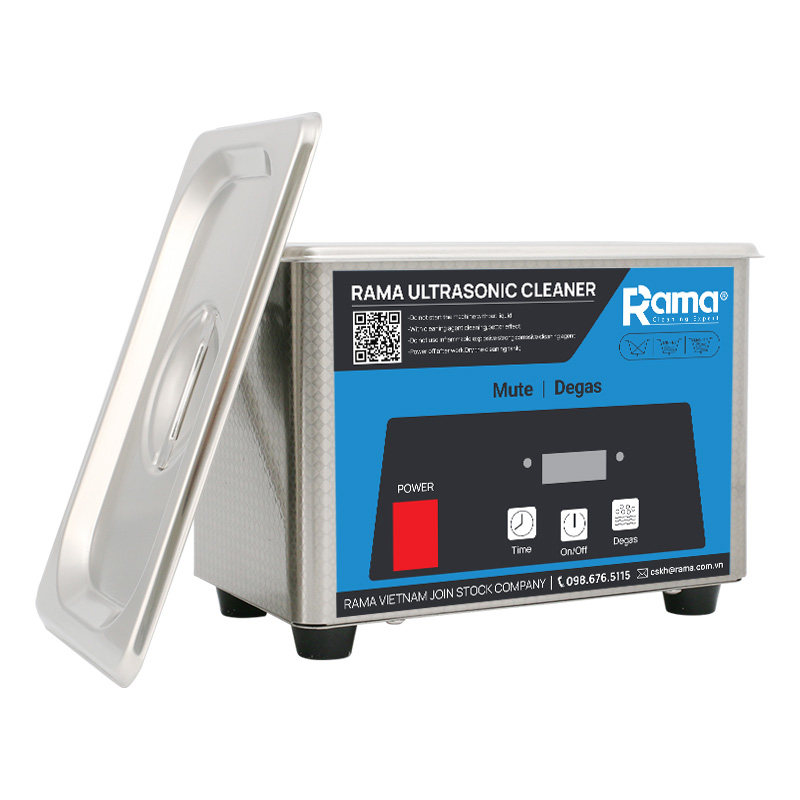 Máy rửa sóng siêu âm RAMA R0.8L dung tích 0.8 lít, công suất 60W, 40kHz 2 GB008G 08L 2d