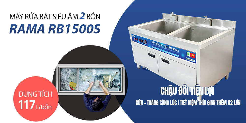 Rama RB1500S industrial ultrasonic dishwasher for restaurants, capacity 1.5kW 6 Introducing the Rb 1500s