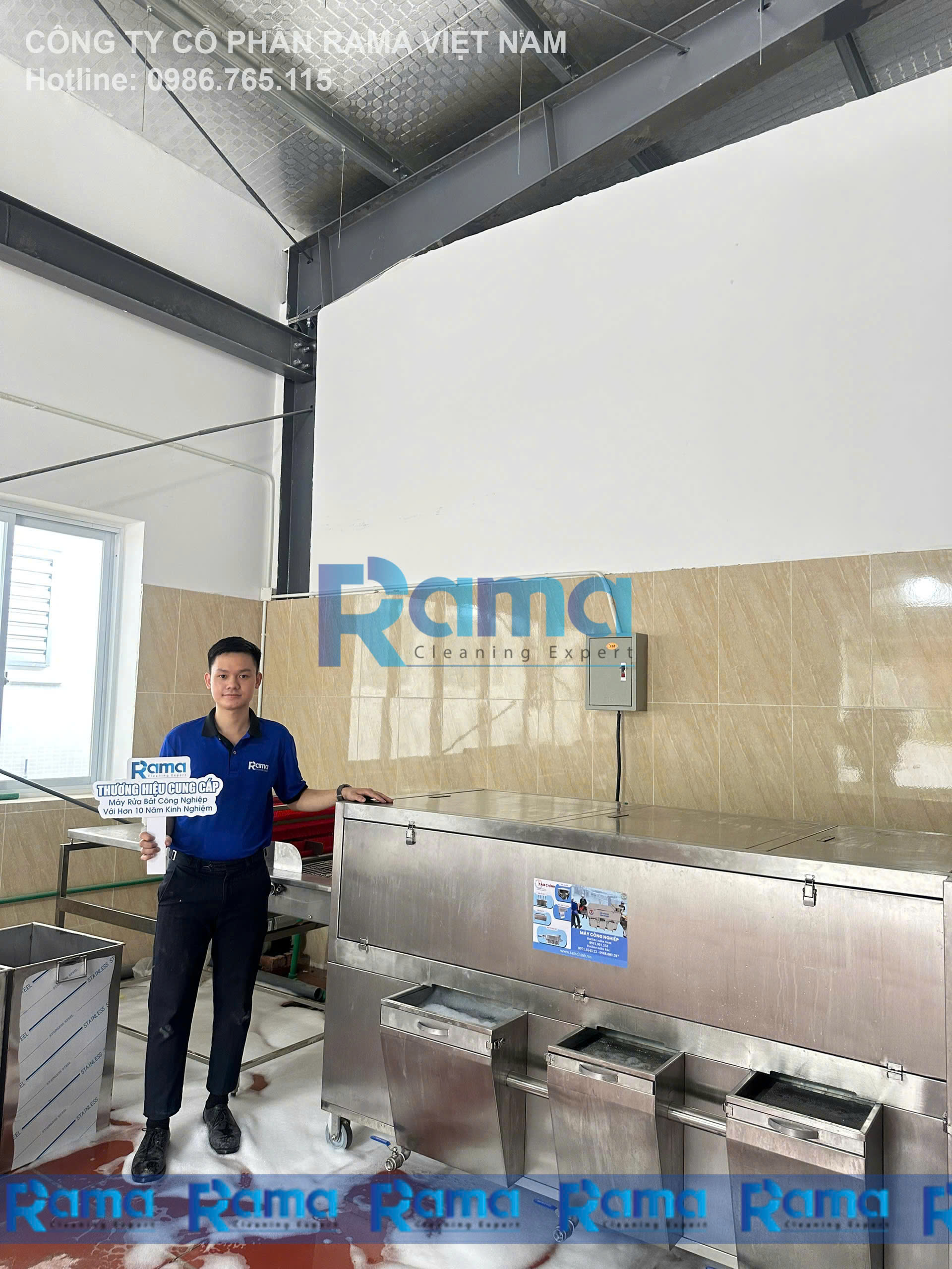 Từ "Núi" Khay Ăn Đến Quy Trình Làm Sạch Hoàn Hảo - Câu Chuyện Thành Công Với Máy Rửa Bát Băng Chuyền Rama Tại Cty Giày Chung Jye Bắc Kạn 10 Máy rửa bát băng chuyền