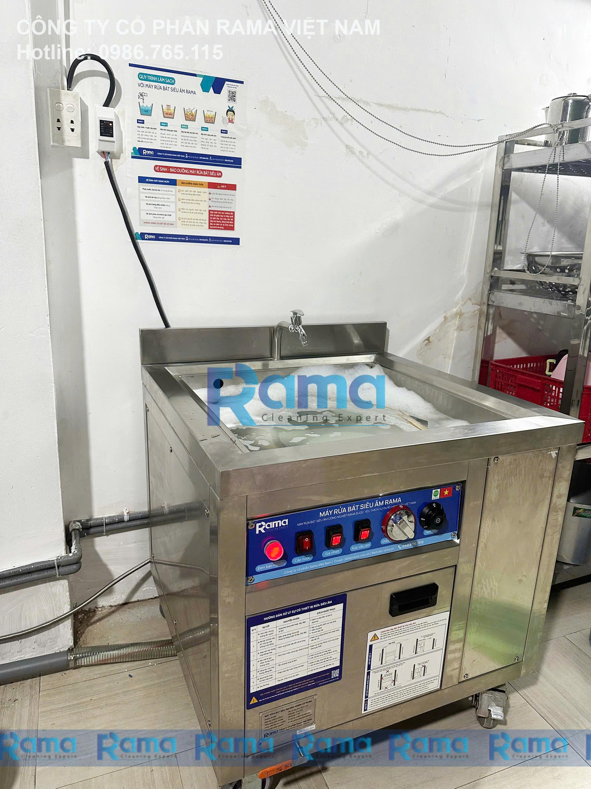 Đột Phá Quy Trình Vệ Sinh Làm Sạch Tại Căng Tin Trường Học Và Nụ Cười Hài Lòng Từ Khách Hàng Với Máy Rửa Bát Siêu Âm Rama RB800