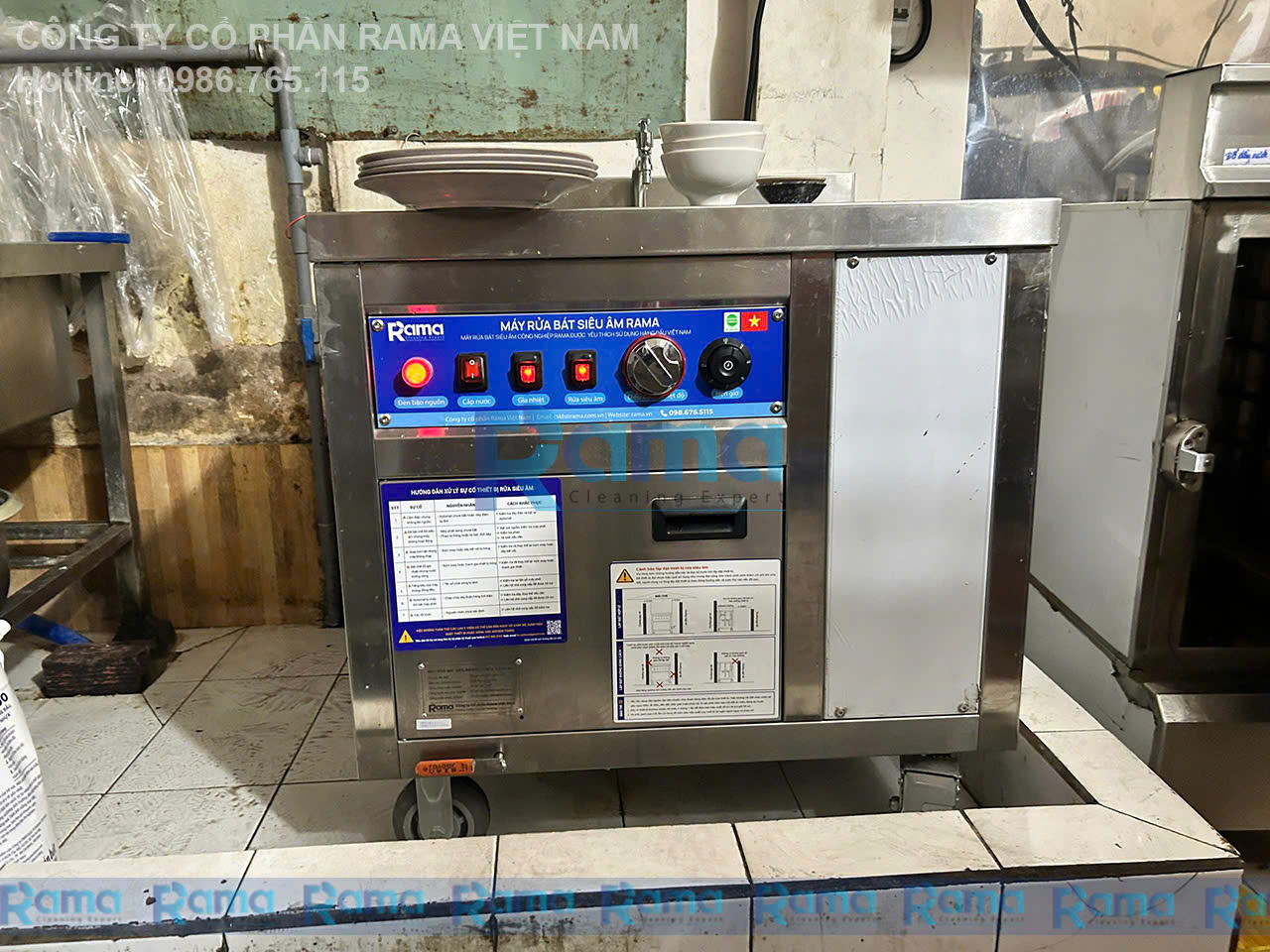 Máy Rửa Bát Sóng Siêu Âm Rama RB800 Và Bí Quyết Vận Hành Hiệu Quả Quán Cơm Gà Xối Mỡ Của Anh Thăng 11 máy rửa bát sóng siêu âm
