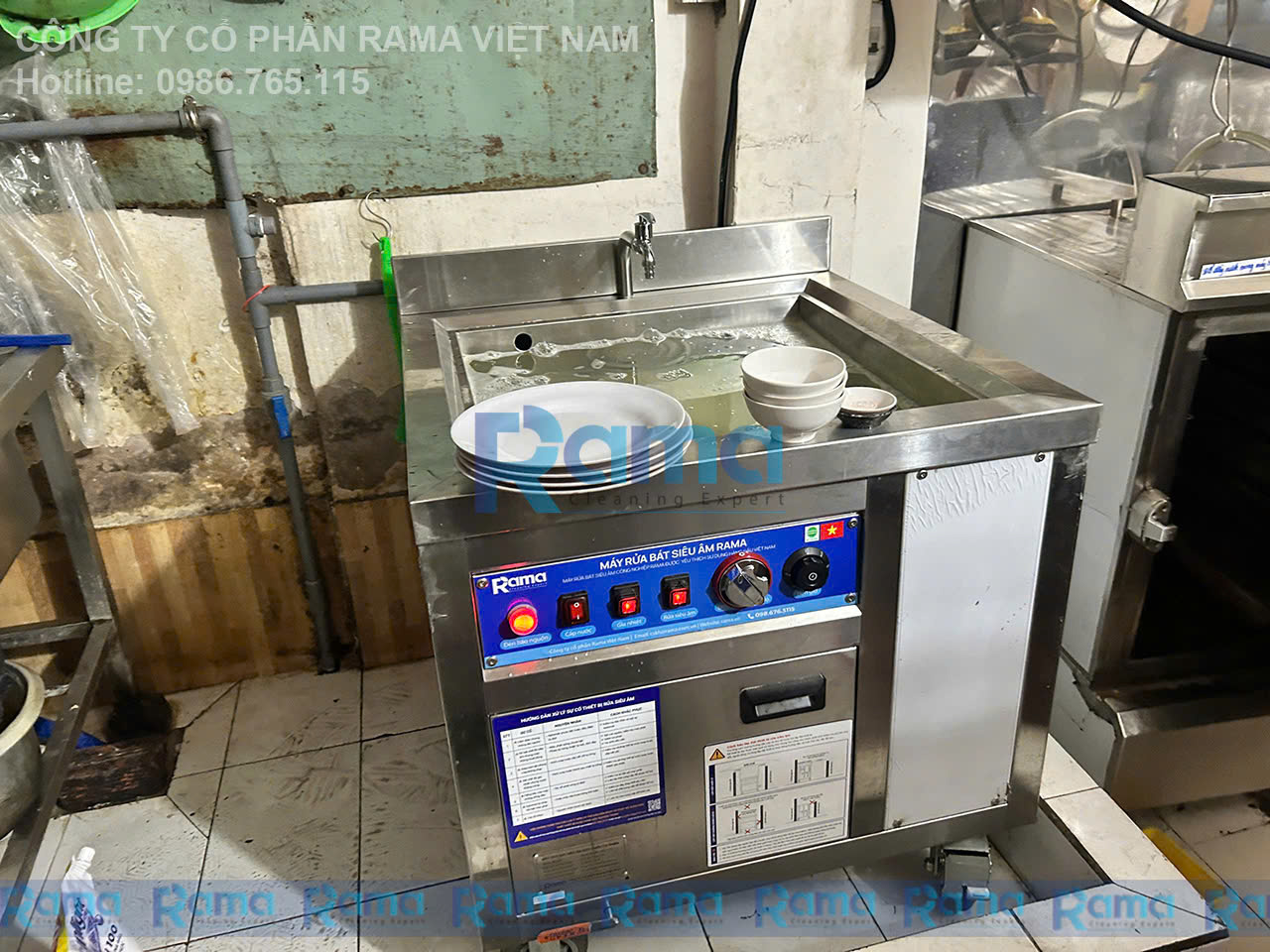 máy rửa bát sóng siêu âm