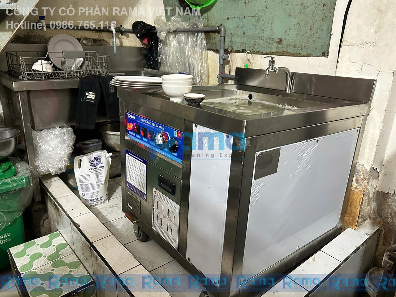 máy rửa bát sóng siêu âm
