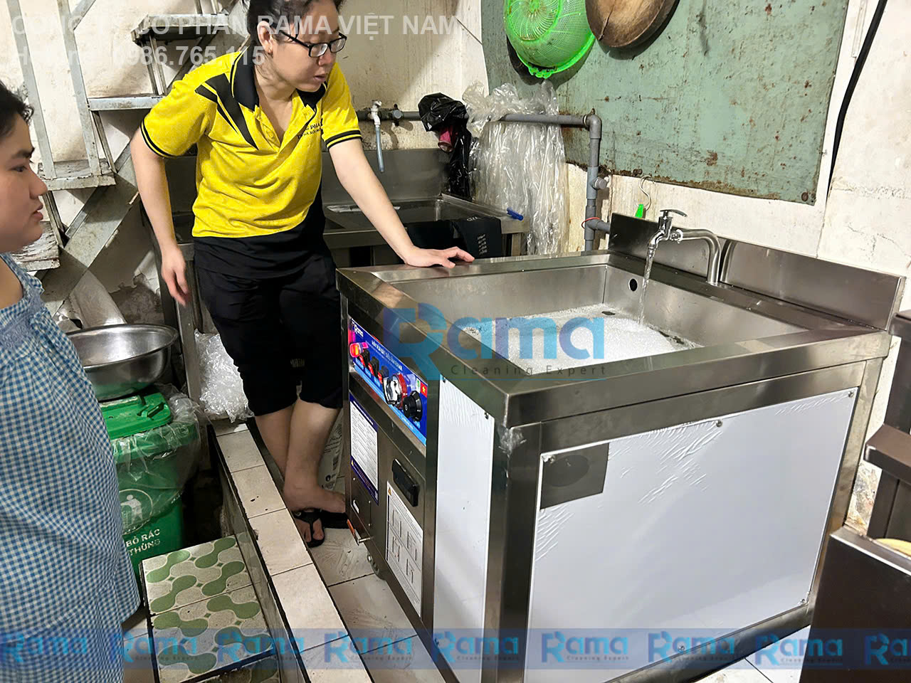 máy rửa bát sóng siêu âm