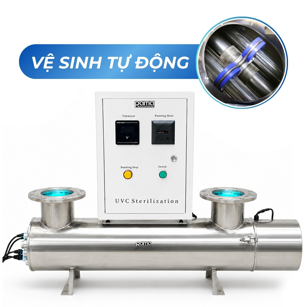 Thiết bị UV xử lý nước có vệ sinh tự động Rama RU-AC 1 RU AC