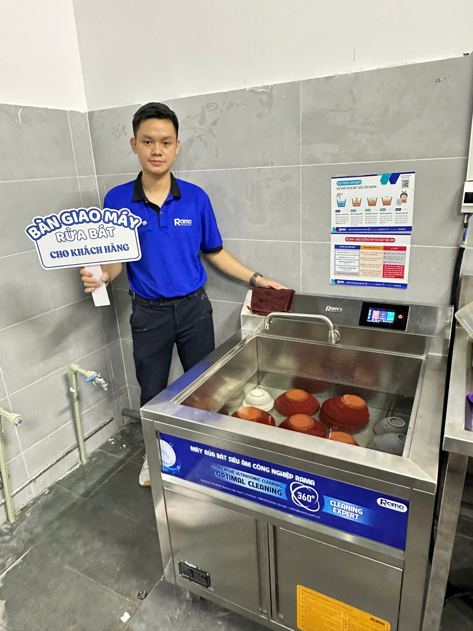 So sánh với máy nhỏ hơn và Ứng dụng trong bếp ăn tập thể