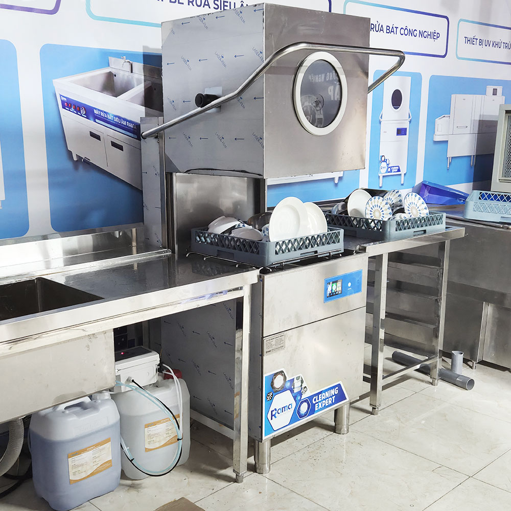 Hệ máy rửa chén bát cửa sập cho nhà hàng Rama RC15000SX Plus 2 avt RC 15000SX Plus 2