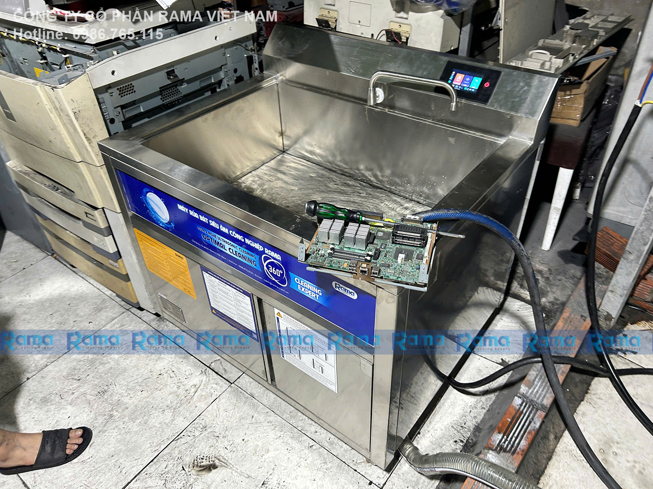 Đánh Bay Mực In & Dầu Mỡ - Giải Pháp Rửa Linh Kiện Máy Văn Phòng Bằng Sóng Siêu Âm Rama Tại Hiệp Bình Chánh, Thủ Đức 10 Rửa linh kiện