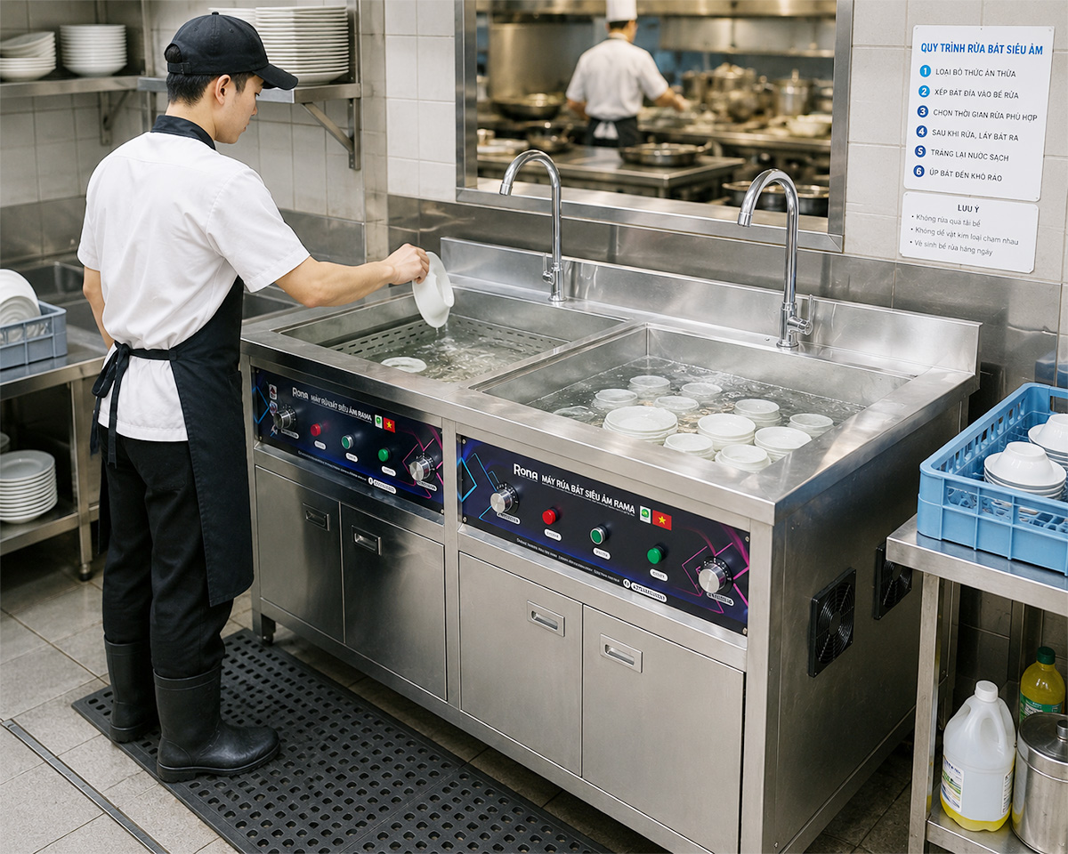Máy rửa bát siêu âm có sục Rama RBS-1500 14 Ưu điểm nổi bật của Rama RBS-1500