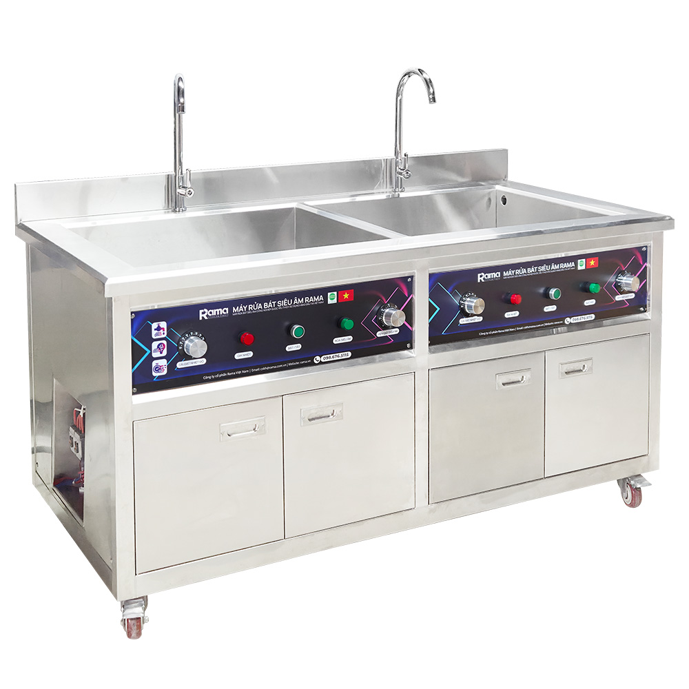 Máy rửa bát siêu âm có sục Rama RBS-1500 4 avt Rbs 1500s 1