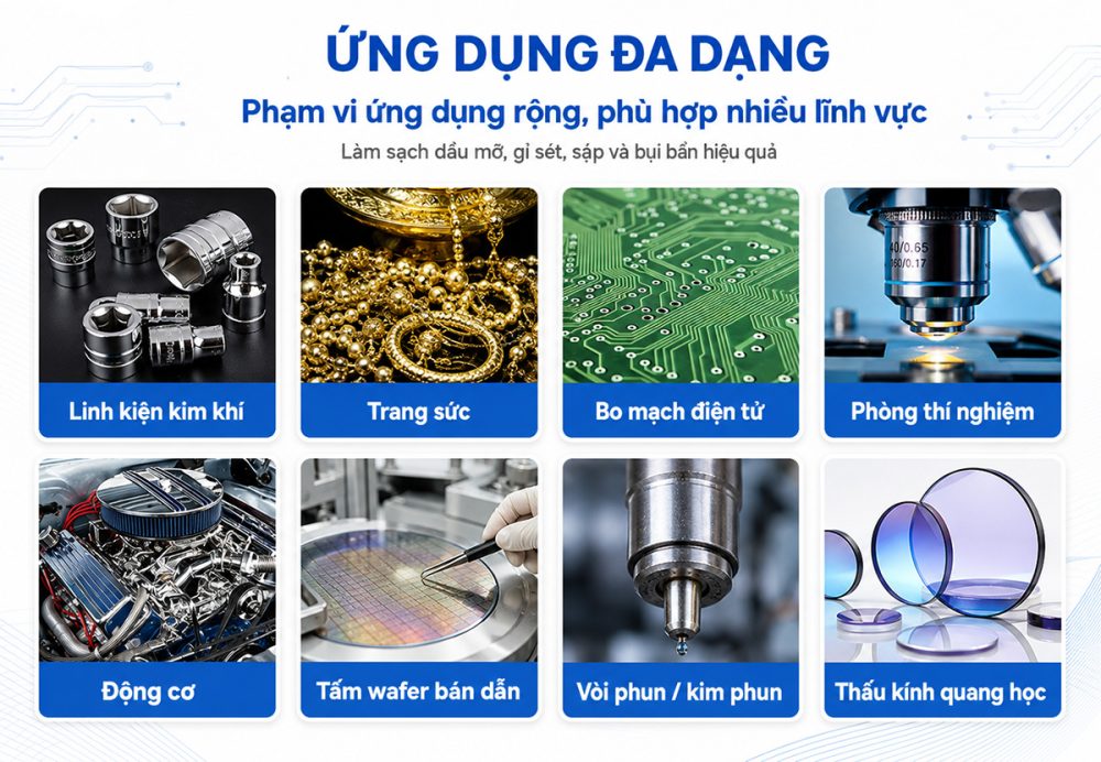 Bể rửa siêu âm kết hợp nâng hạ - lắc đảo tự động 4 bồn Rama GM-4BLD 7 ung dung be 5 bon