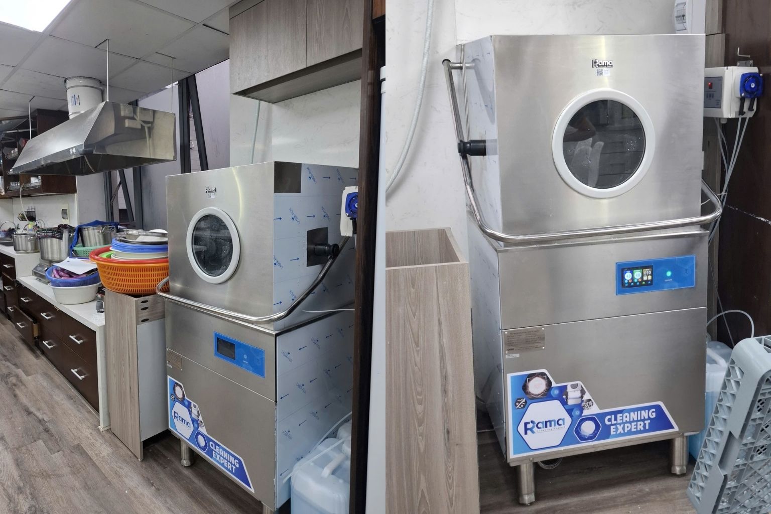 Máy rửa chén cửa sập Rama