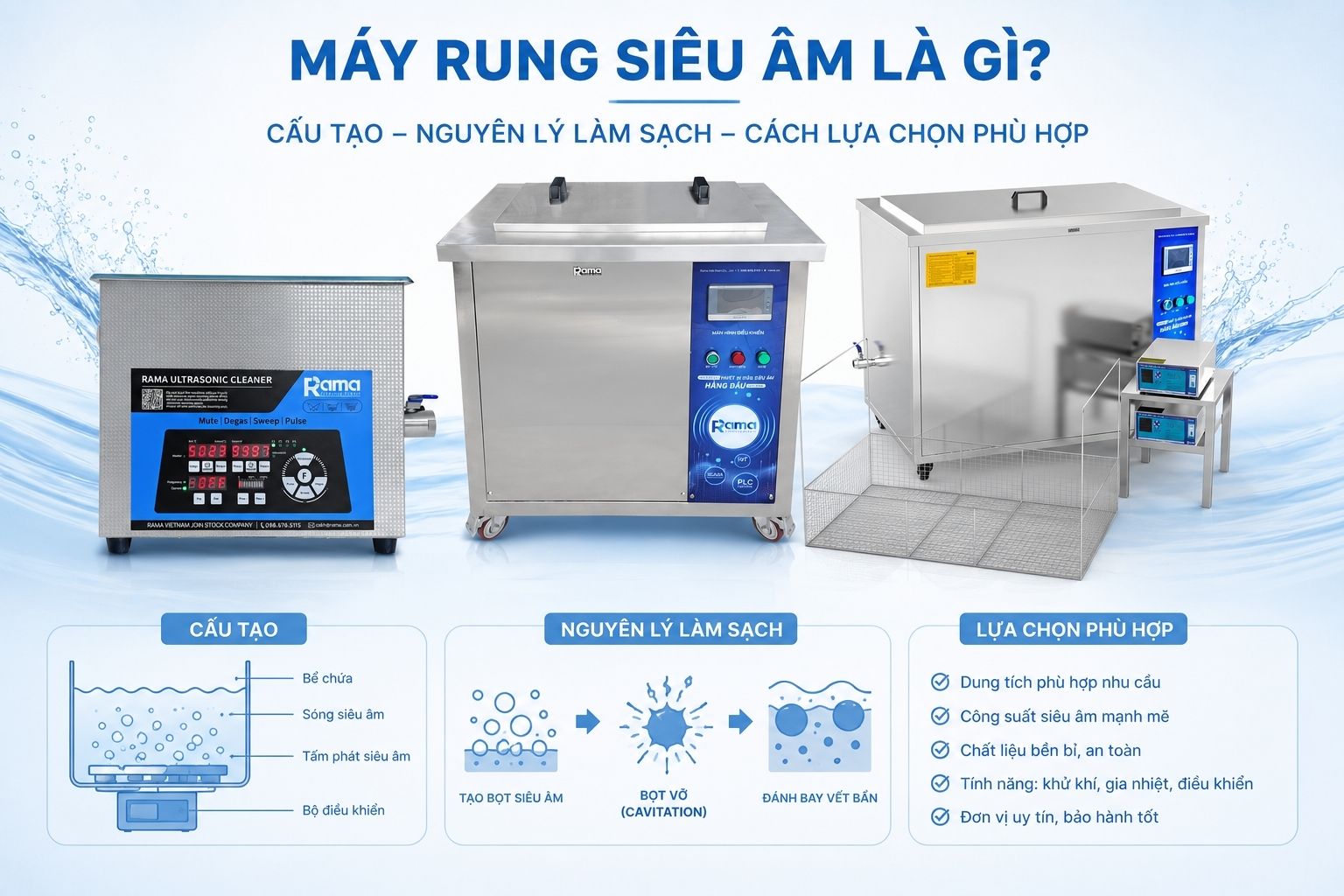 Máy rung siêu âm giúp làm sạch hiệu quả
