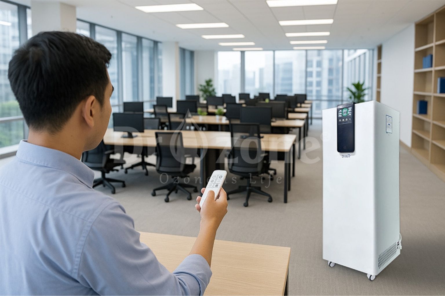 Máy lọc không khí lọc sạch mùi thuốc lá Dr.Air DF-150ESP