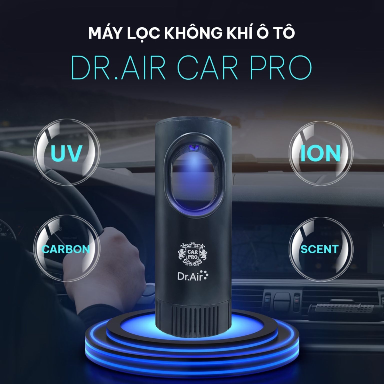 Máy lọc không khí cho ô tô Dr.Air Car Pro