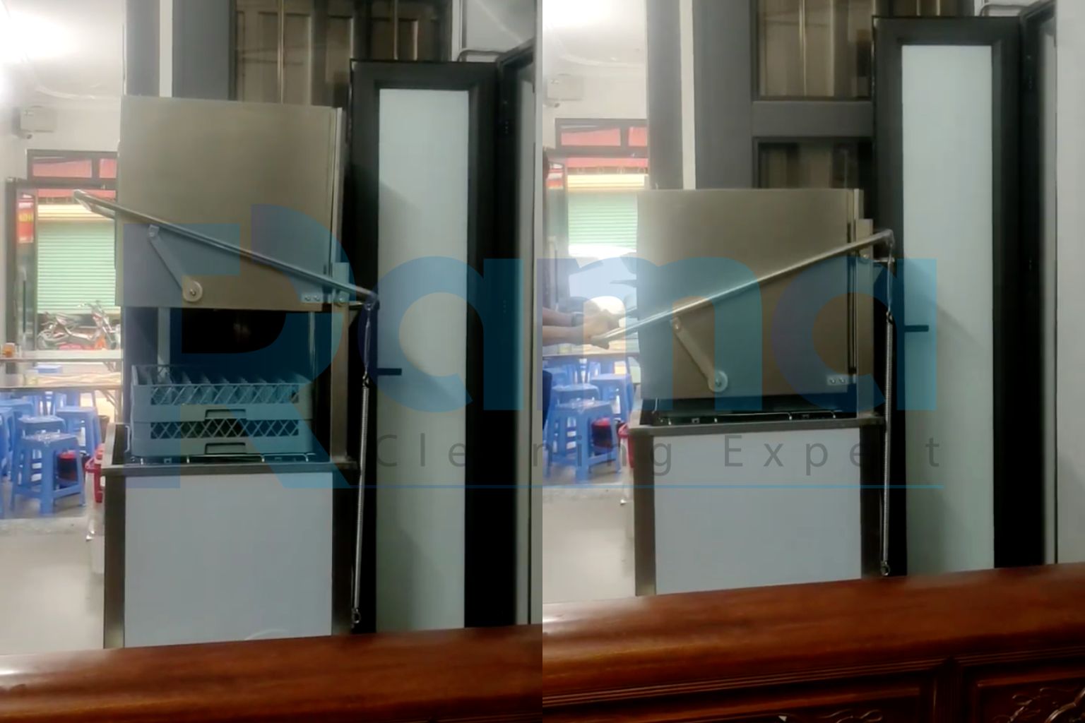Máy rửa bát cửa sập Rama RC-15000 – giải pháp làm sạch bát đĩa cho quán ăn 6 Quy trình rửa bát bằng máy tại quán ăn