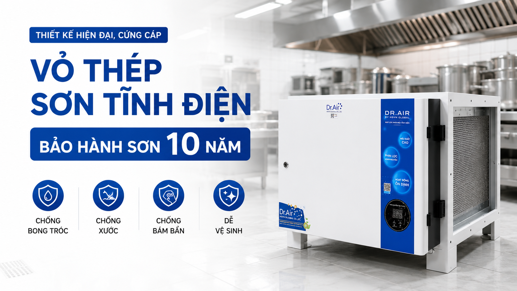 Máy lọc tĩnh điện xử lý khí thải Dr.Air Titan MAX-G64000 36 bao hanh 10 nam
