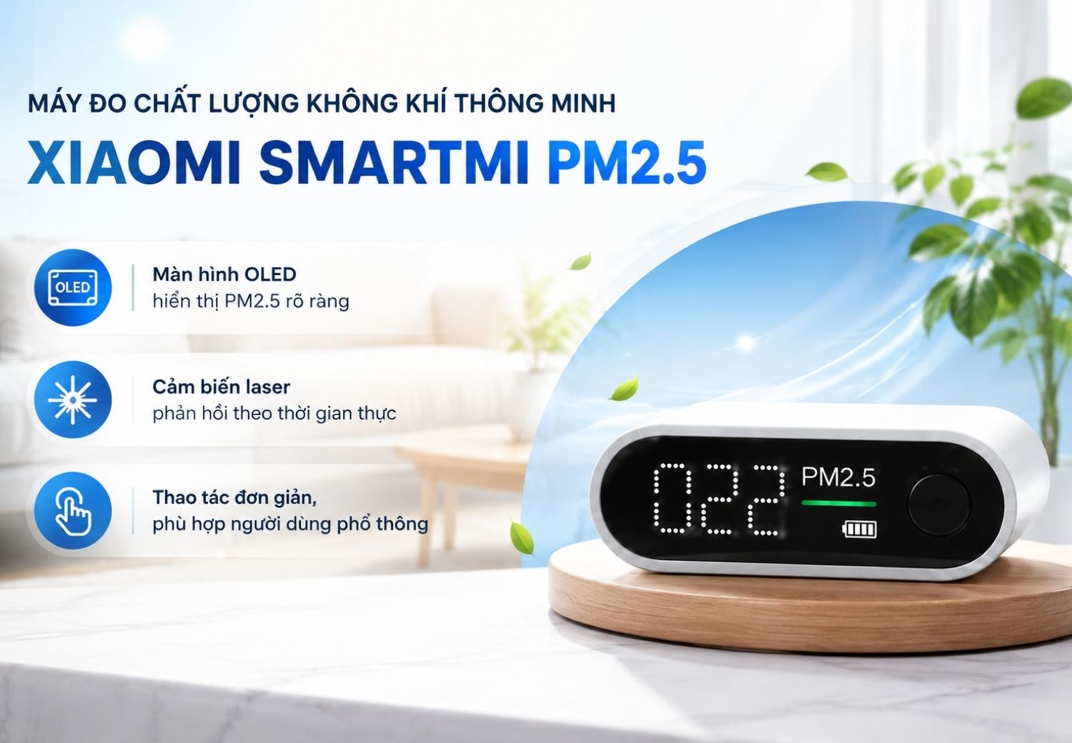 Top 2 máy đo chất lượng không khí trong nhà tốt, chính xác đáng mua 9 Xiaomi Smartmi PM2.5 – Lựa chọn tiết kiệm cho nhu cầu theo dõi bụi mịn