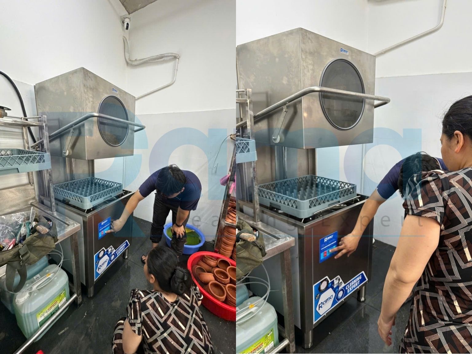 Tâm Vị tối ưu khâu rửa với máy rửa bát cửa sập công nghiệp Rama RC15000 11 Nguyên lý hoạt động của máy rửa bát cửa sập công nghiệp