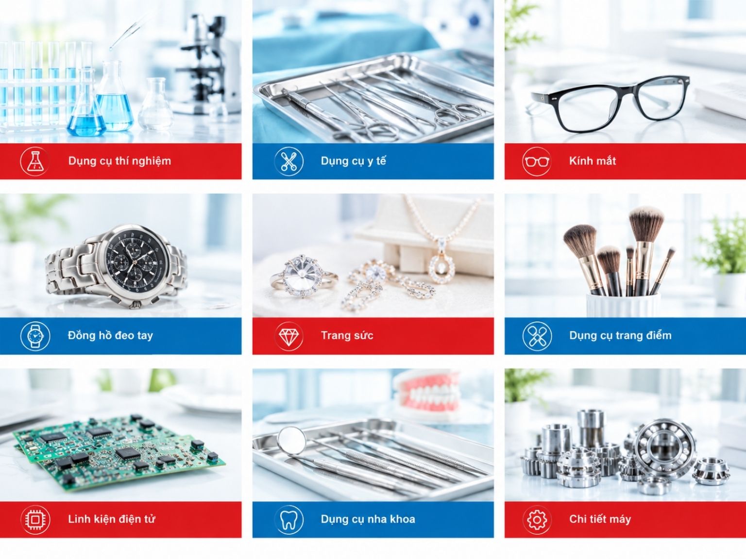 Ứng dụng của máy rửa siêu âm Rama Lite